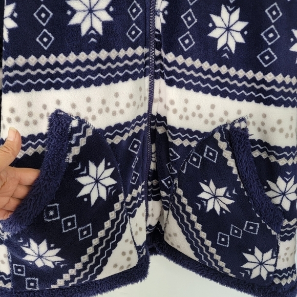 TRAIL CREST Women's Blur/White Flush Nordic Sherpa Lined Jacket Size XS Pockets - Picture 5 of 12